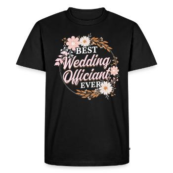 Meilleur célébrant de mariage de tous les temps - T-shirt Premium bio Homme - noir - Devant - Nico (187cm)