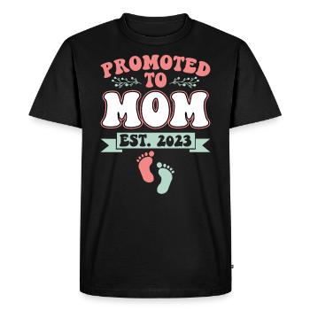 Promotion to Mami Est. 2023 Mom To Be - T-shirt Premium bio Homme - noir - Devant - Nico (187cm)