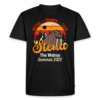 Merci Stena Mursu Été 2022 - T-shirt Premium bio Homme - noir - Devant - Nico (187cm)