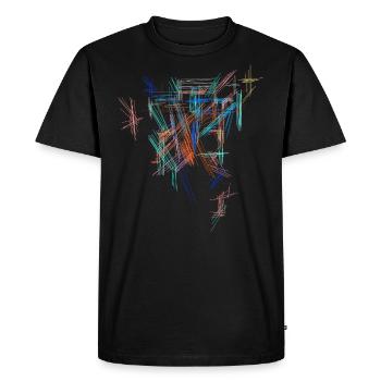 Modèle de futurisme - T-shirt Premium bio Homme - noir - Devant - Nico (187cm)