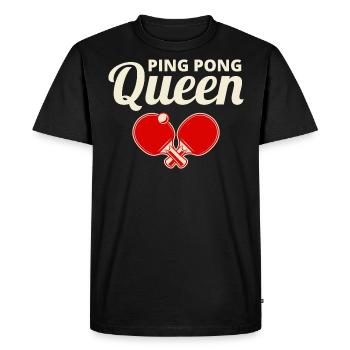 Ping Pong Master Entraîneur de Tennis de Table Paddle Player - T-shirt Premium bio Homme - noir - Devant - Nico (187cm)