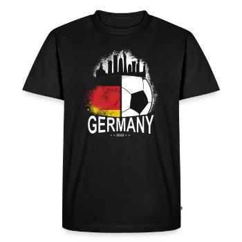Football 2022 Germany - Men's Premium Organic T-Shirt - black - Front - Nico (187cm)