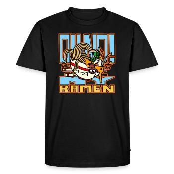 Ramen Bowl Spilling - Men's Premium Organic T-Shirt - black - Front - Nico (187cm)
