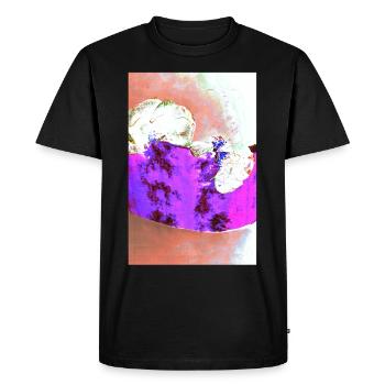 Abstract Flower Fine Art Watercolor photography - Men's Premium Organic T-Shirt - black - Front - Nico (187cm)