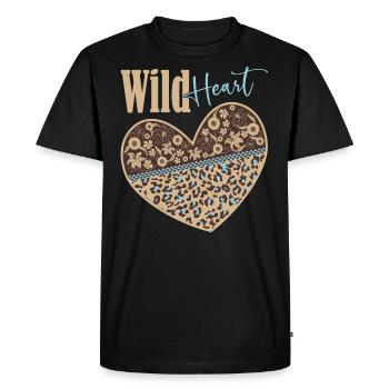 Cœur sauvage - T-shirt Premium bio Homme - noir - Devant - Nico (187cm)
