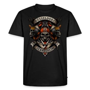 Düsseldorf Gerresheim 2023 - Biker Style - Men's Premium Organic T-Shirt - black - Front - Nico (187cm)