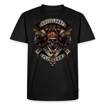 Düsseldorf Flingern 2023 - Style motard - T-shirt Premium bio Homme - noir - Devant - Nico (187cm)