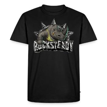 TMNT Mutant Mayhem Avec Rocksteady - T-shirt Premium bio Homme - noir - Devant - Nico (187cm)