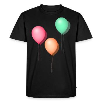 Ballons pastel - T-shirt Premium bio Homme - noir - Devant - Nico (187cm)