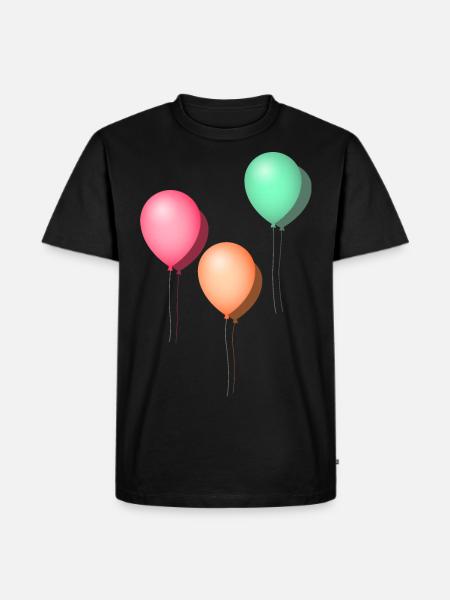 Balloons pastel - Men's Premium Organic T-Shirt - black