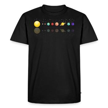 Planets design with solar system in space stars - Men's Premium Organic T-Shirt - black - Front - Nico (187cm)