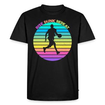 Basketball, Sports, Rétro, Cadeau, Athlète - T-shirt Premium bio Homme - noir - Devant - Nico (187cm)