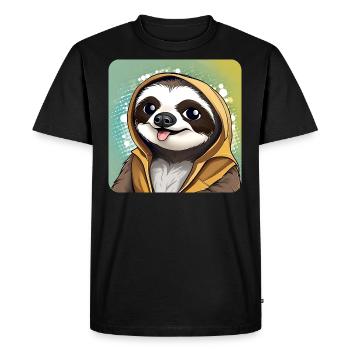 Cool sloth - Men's Premium Organic T-Shirt - black - Front - Nico (187cm)