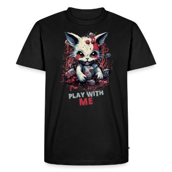 Style chat d’Halloween - effrayant pour votre garde-robe - T-shirt Premium bio Homme - noir - Devant - Nico (187cm)