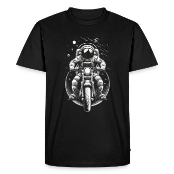 motard, astronaute, motocycliste - T-shirt Premium bio Homme - noir - Devant - Nico (187cm)