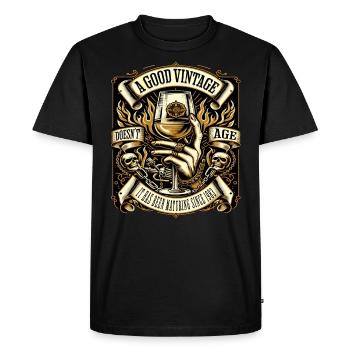 1983 Birthday Biker A Good Vintage Ages - Men's Premium Organic T-Shirt - black - Front - Nico (187cm)