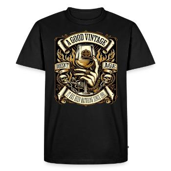 1991 anniversaire Biker A Good Vintage Ages - T-shirt Premium bio Homme - noir - Devant - Nico (187cm)