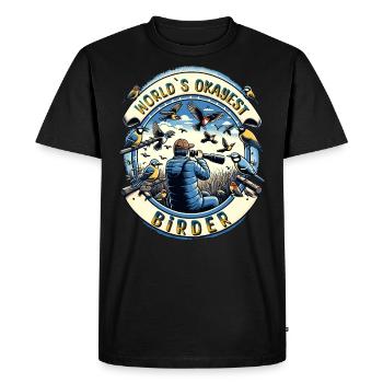 Le meilleur ornithologue amateur au monde - T-shirt Premium bio Homme - noir - Devant - Nico (187cm)