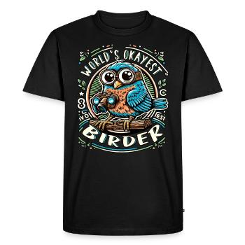 Le meilleur ornithologue amateur au monde - T-shirt Premium bio Homme - noir - Devant - Nico (187cm)