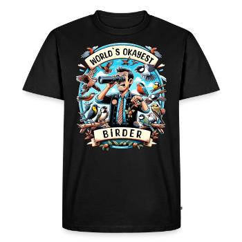 Le meilleur ornithologue amateur au monde - T-shirt Premium bio Homme - noir - Devant - Nico (187cm)