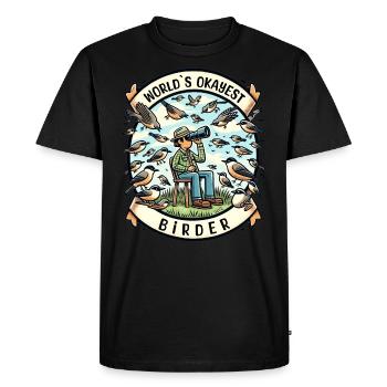 Le meilleur ornithologue amateur au monde - T-shirt Premium bio Homme - noir - Devant - Nico (187cm)