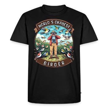 Le meilleur ornithologue amateur au monde - T-shirt Premium bio Homme - noir - Devant - Nico (187cm)
