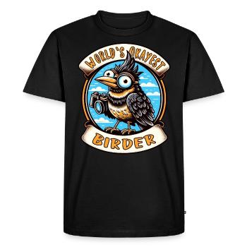 Le meilleur ornithologue amateur au monde - T-shirt Premium bio Homme - noir - Devant - Nico (187cm)