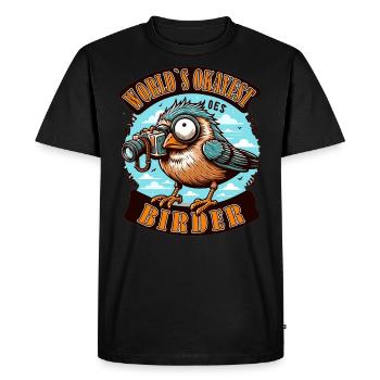 Le meilleur ornithologue amateur au monde - T-shirt Premium bio Homme - noir - Devant - Nico (187cm)