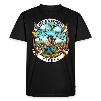 Le meilleur ornithologue amateur au monde - T-shirt Premium bio Homme - noir - Devant - Nico (187cm)