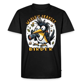 Le meilleur ornithologue amateur au monde - T-shirt Premium bio Homme - noir - Devant - Nico (187cm)