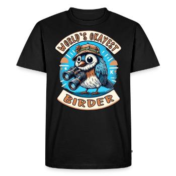 Le meilleur ornithologue amateur au monde - T-shirt Premium bio Homme - noir - Devant - Nico (187cm)