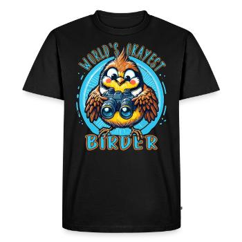 Le meilleur ornithologue amateur au monde - T-shirt Premium bio Homme - noir - Devant - Nico (187cm)