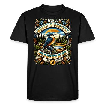 Le meilleur ornithologue amateur au monde - T-shirt Premium bio Homme - noir - Devant - Nico (187cm)