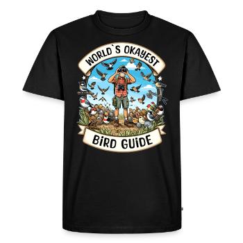 World's Best Okay Bird Guide Bird Watching - Men's Premium Organic T-Shirt - black - Front - Nico (187cm)