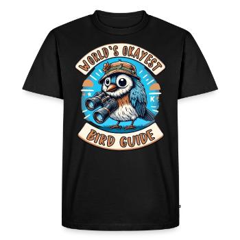 World's Best Okay Bird Guide Bird Watching - Men's Premium Organic T-Shirt - black - Front - Nico (187cm)