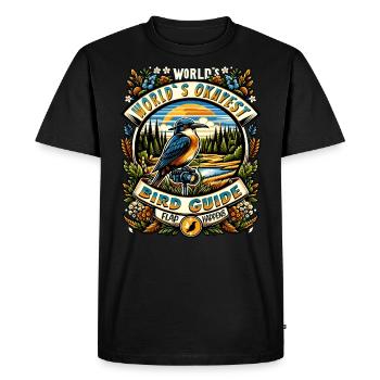 World's Best Okay Bird Guide Bird Watching - Men's Premium Organic T-Shirt - black - Front - Nico (187cm)