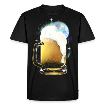 23F 0226 bk - Men's Premium Organic T-Shirt - black - Front - Nico (187cm)