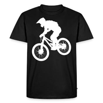 VTT Cyclisme VTT Hommes - T-shirt Premium bio Homme - noir - Devant - Nico (187cm)
