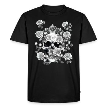 Crâne Rock Musique Rock Crâne - T-shirt Premium bio Homme - noir - Devant - Nico (187cm)