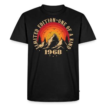 Vintage 1968 Rétro 1968 Cadeau anniversaire 1968 - T-shirt Premium bio Homme - noir - Devant - Nico (187cm)
