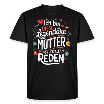 Le cœur et l’amour d’une mère légendaire - T-shirt Premium bio Homme - noir - Devant - Nico (187cm)