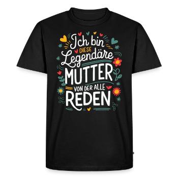 Le cœur et l’amour d’une mère légendaire - T-shirt Premium bio Homme - noir - Devant - Nico (187cm)