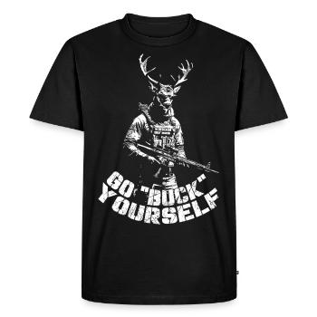 Go Buck Yourself - Shirt - Men's Premium Organic T-Shirt - black - Front - Nico (187cm)