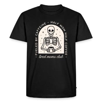 Tired moms club new mom - Men's Premium Organic T-Shirt - black - Front - Nico (187cm)
