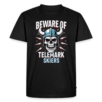 Skull Telemark Ski Heel Free Free Heel Touring Ski - Men's Premium Organic T-Shirt - black - Front - Nico (187cm)