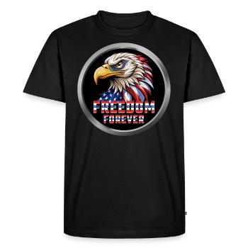 Eagle Animal Freedom - Men's Premium Organic T-Shirt - black - Front - Nico (187cm)
