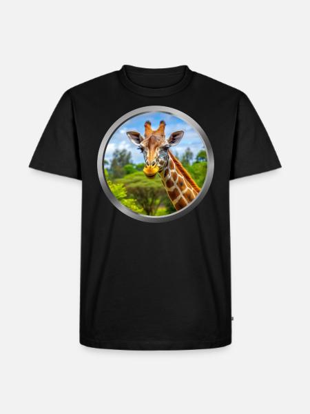 Giraffe Animal - Men's Premium Organic T-Shirt - black