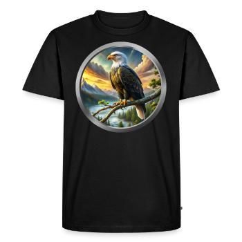 Eagle Animal - 5 - Men's Premium Organic T-Shirt - black - Front - Nico (187cm)