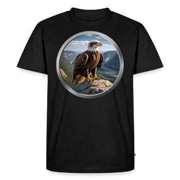 Eagle Animal - 4 - Men's Premium Organic T-Shirt - black - Front - Nico (187cm)