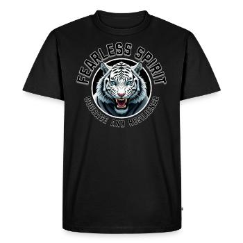FEARLESS SPIRIT - Men's Premium Organic T-Shirt - black - Front - Nico (187cm)